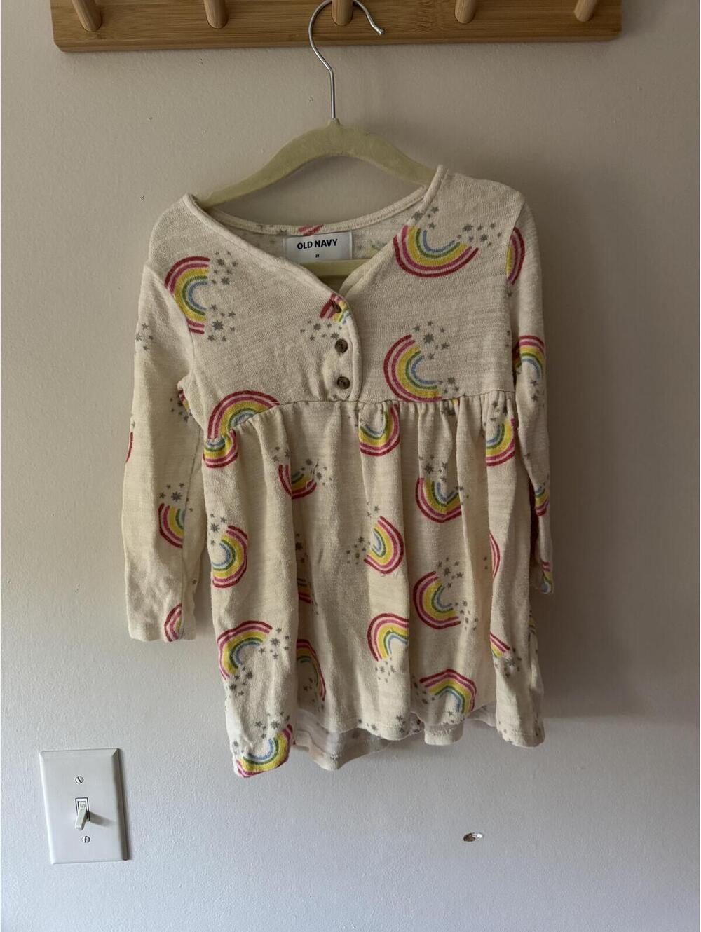 Old navy rainbow long sleeve knit dress